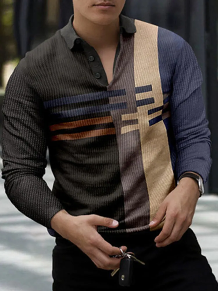 Lapel Streetwear Long Sleeve Shirt