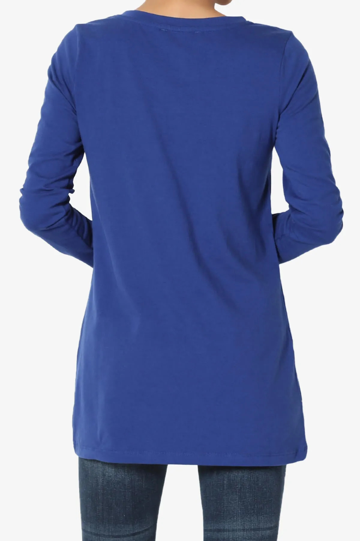 Lasso Cotton V-Neck Long Sleeve Tee