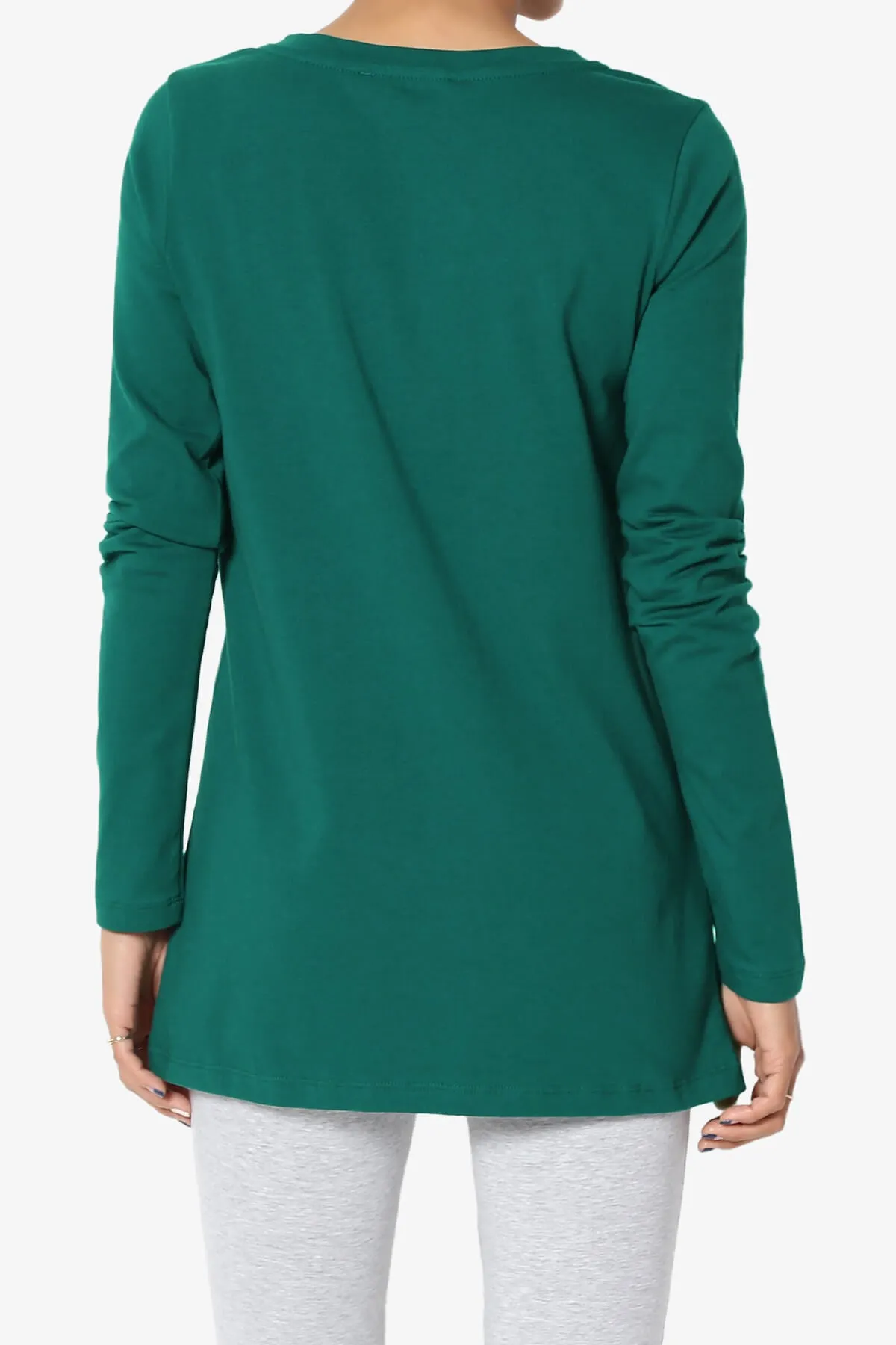 Lasso Cotton V-Neck Long Sleeve Tee