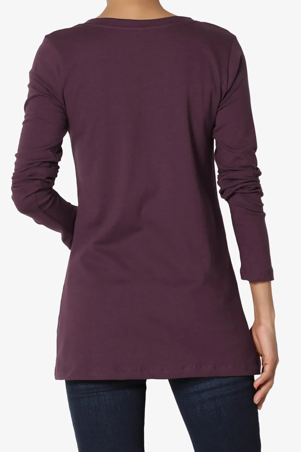Lasso Cotton V-Neck Long Sleeve Tee
