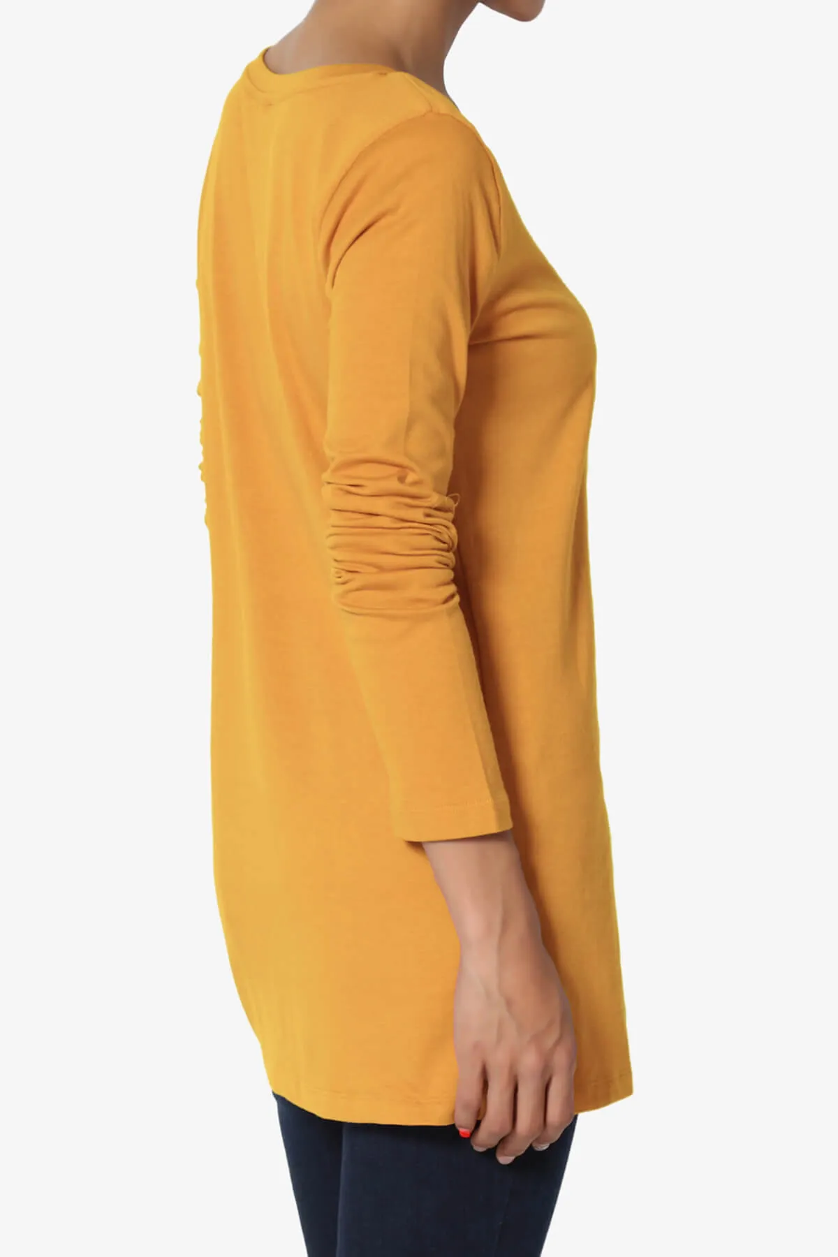 Lasso Cotton V-Neck Long Sleeve Tee