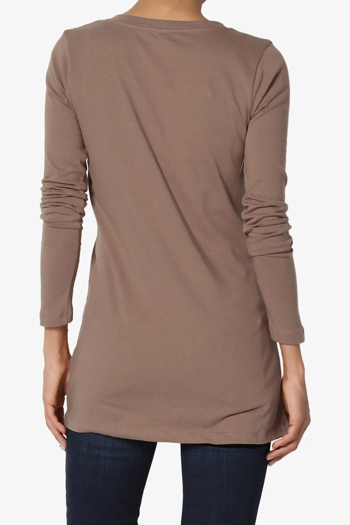 Lasso Cotton V-Neck Long Sleeve Tee