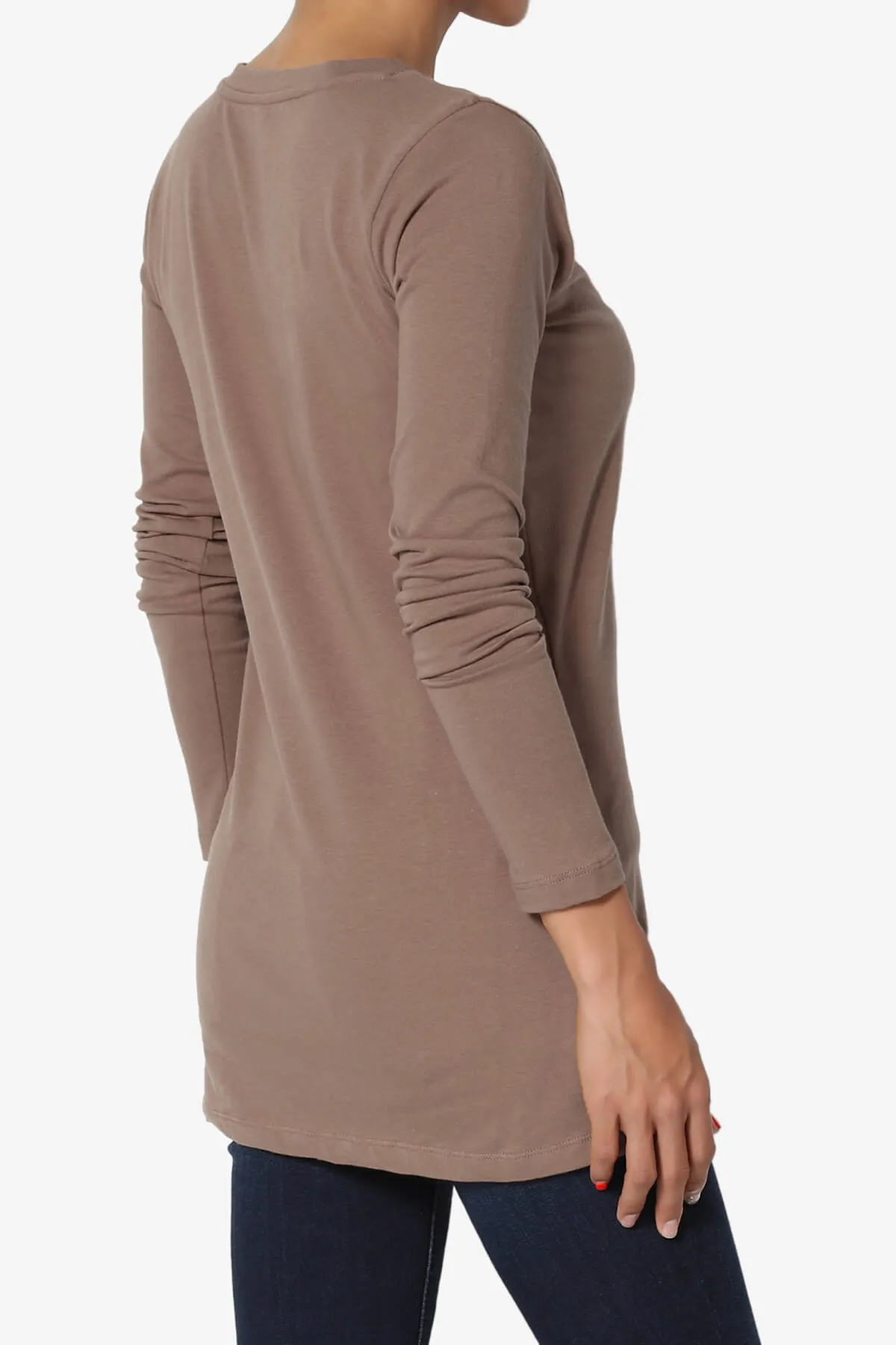 Lasso Cotton V-Neck Long Sleeve Tee