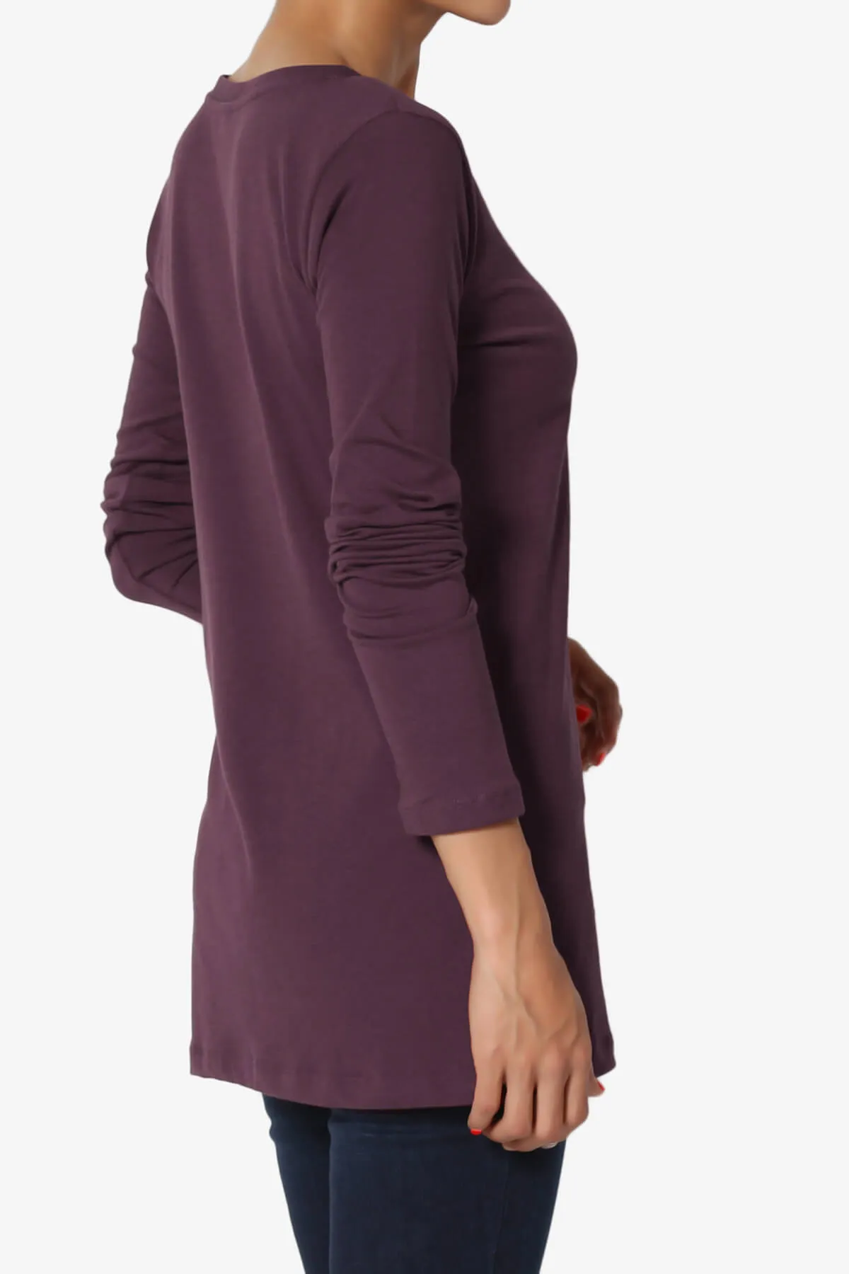 Lasso Cotton V-Neck Long Sleeve Tee