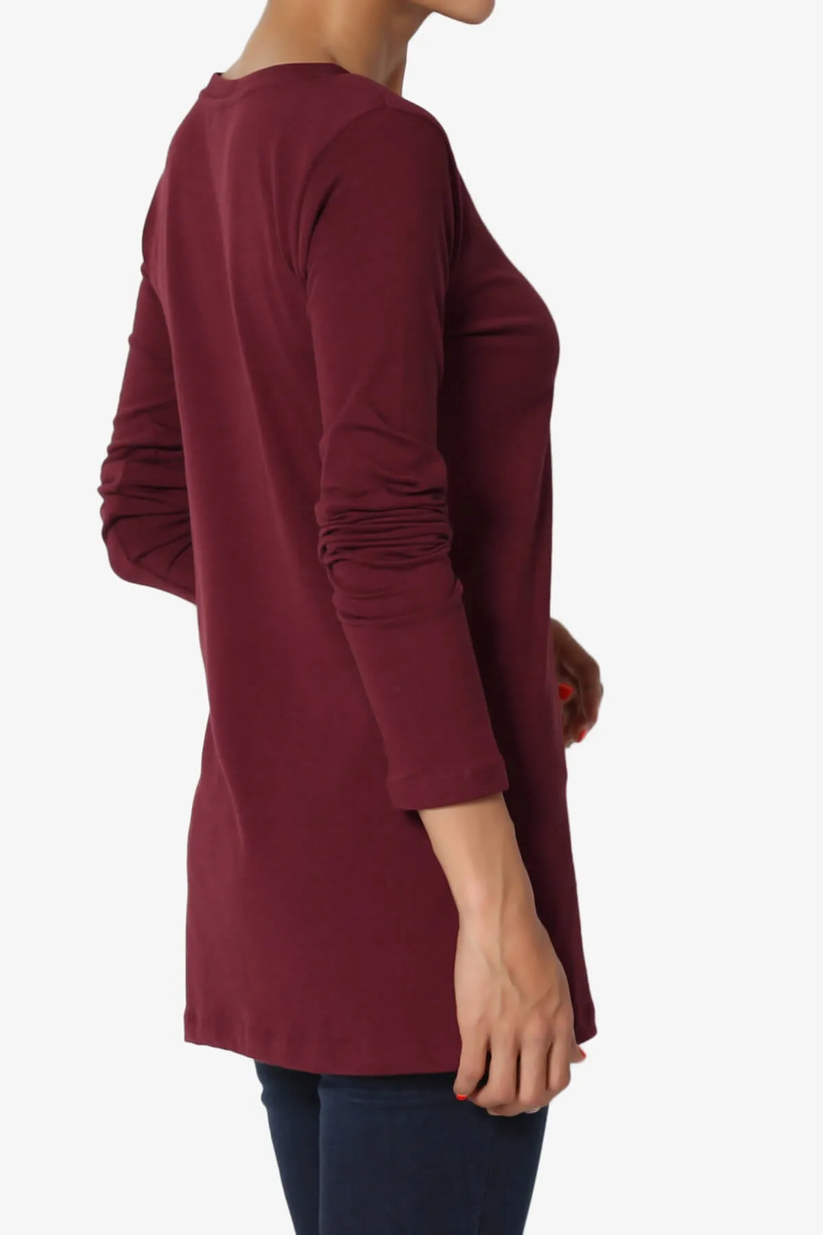 Lasso Cotton V-Neck Long Sleeve Tee