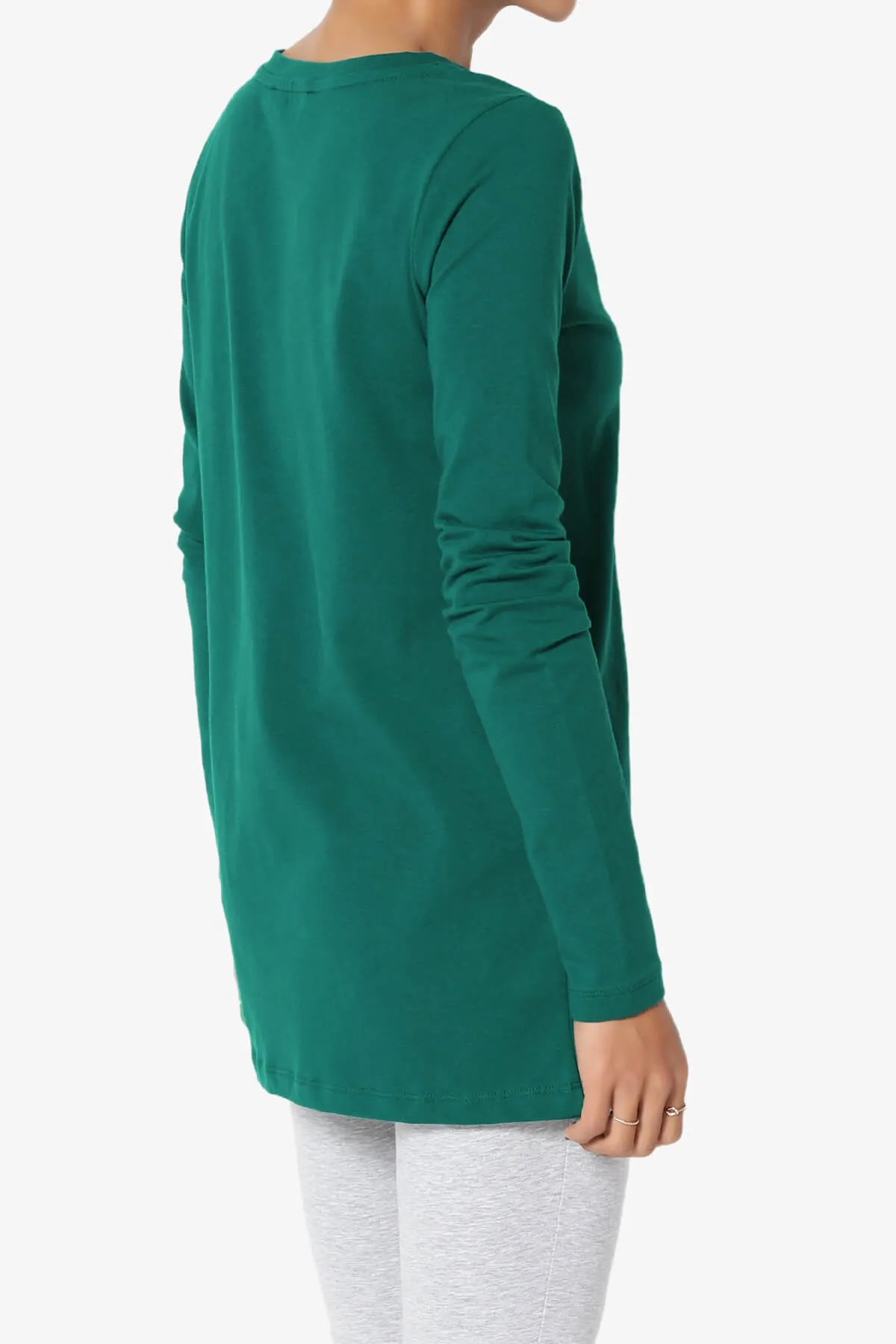 Lasso Cotton V-Neck Long Sleeve Tee