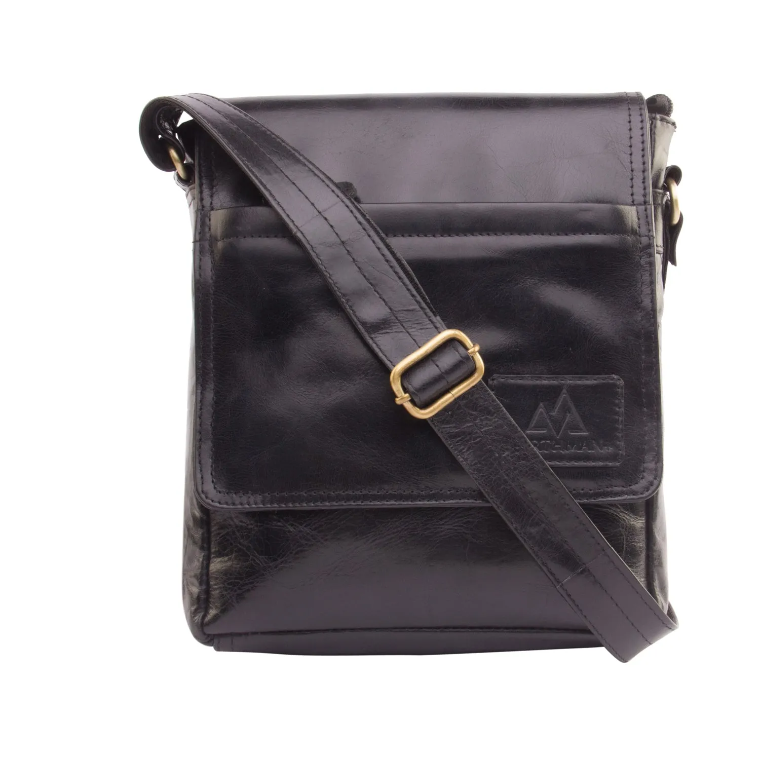 Leather Sling Bag : The Urban Explorer in Black