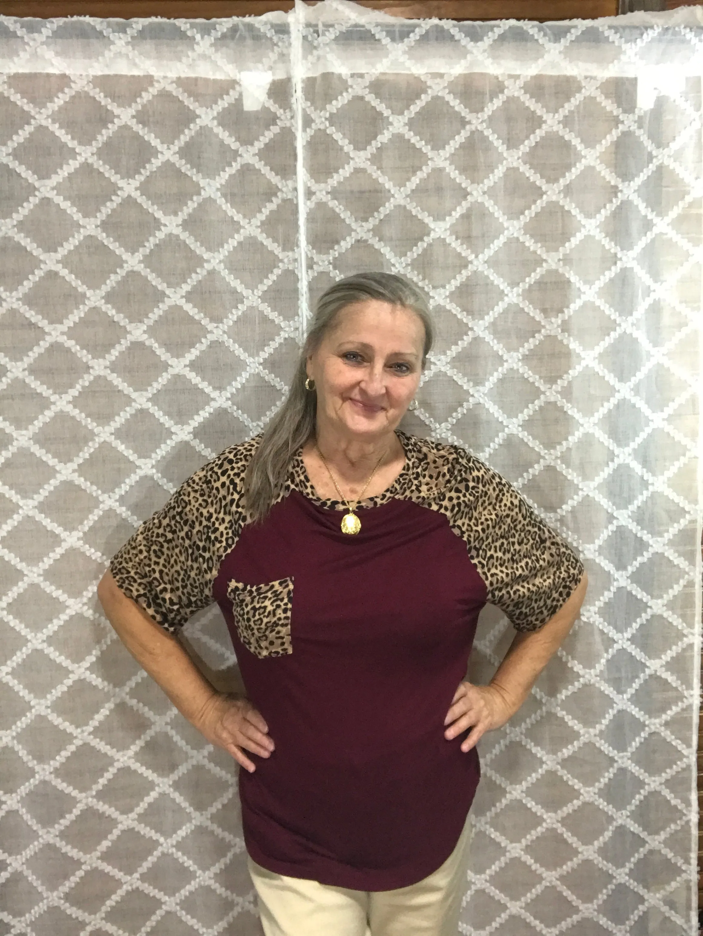 Leopard Sleeve and Pocket Shirt