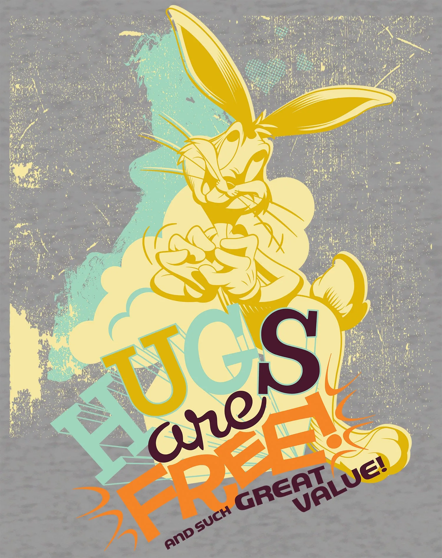 Looney Tunes Bugs Bunny Retro Hugs Free Women's T-shirt