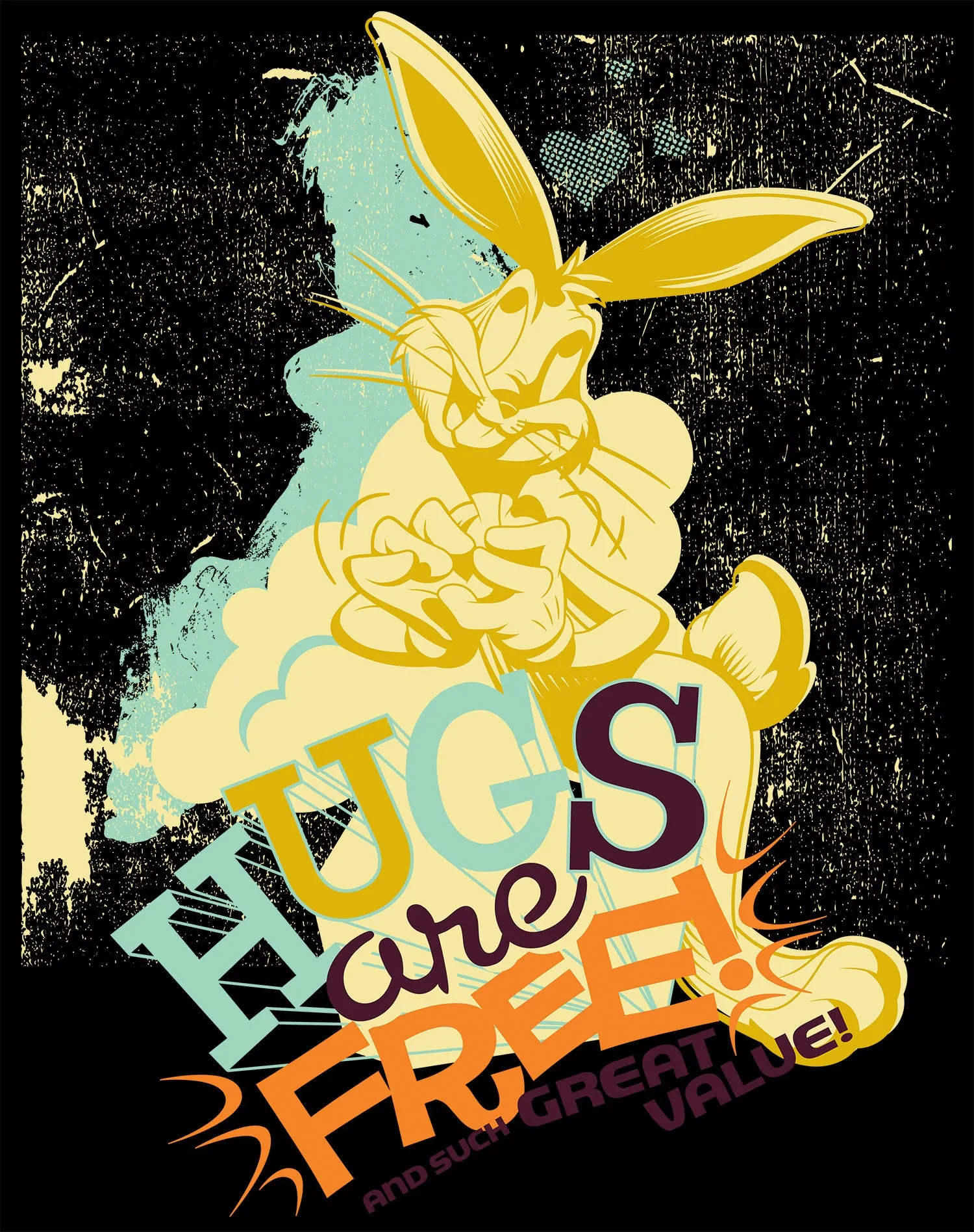Looney Tunes Bugs Bunny Retro Hugs Free Women's T-shirt