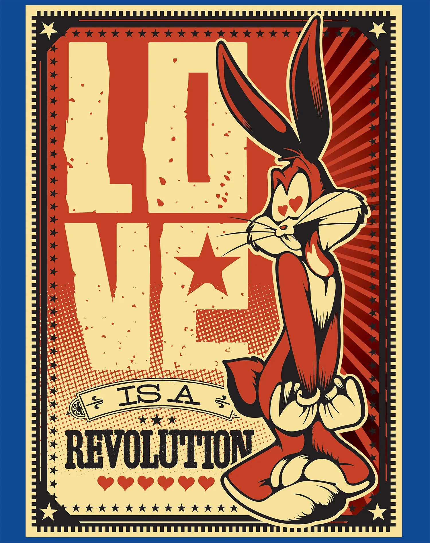 Looney Tunes Bugs Bunny Splash Love Revolution Women's T-shirt