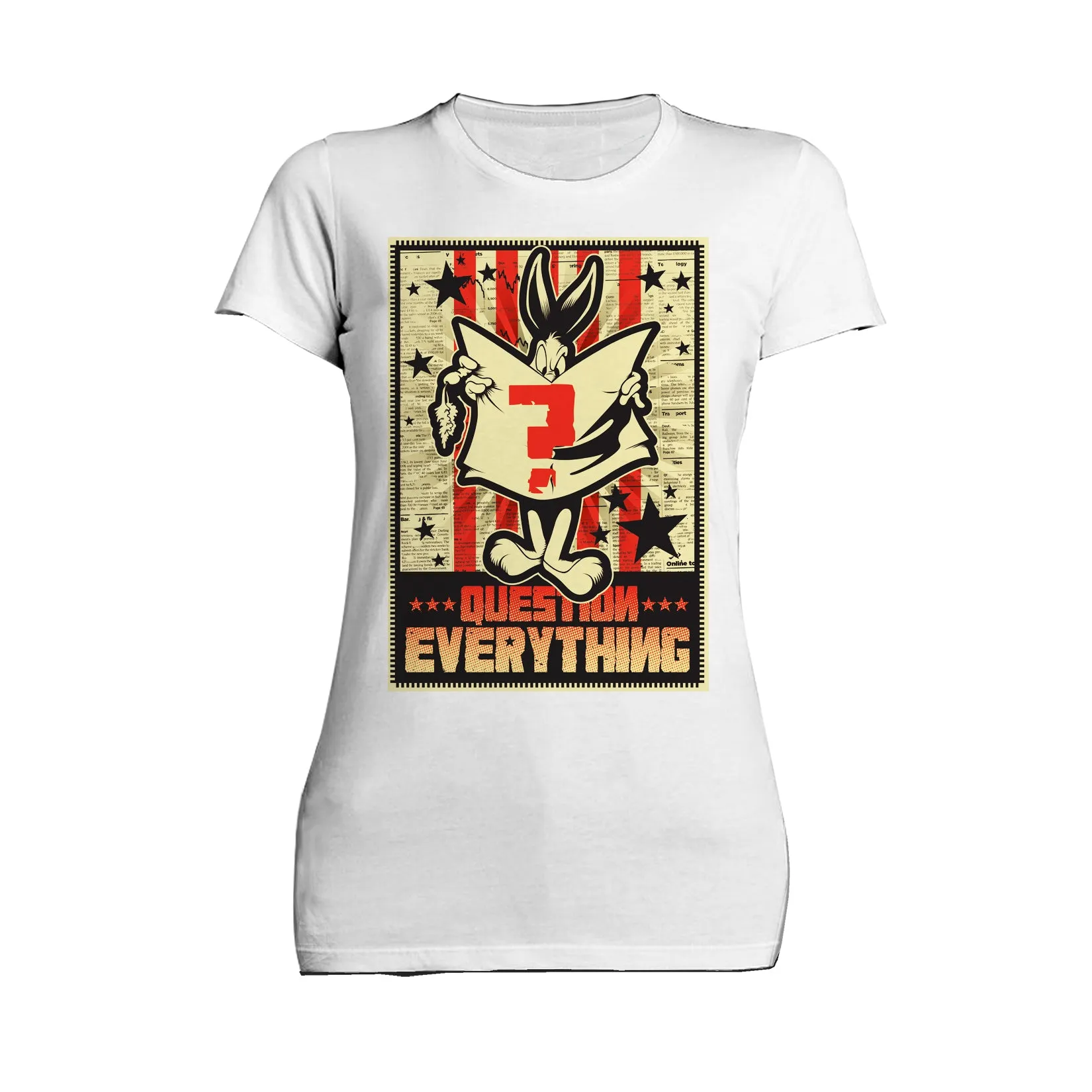 Looney Tunes Bugs Bunny Splash Question Everything Women's T-shirt