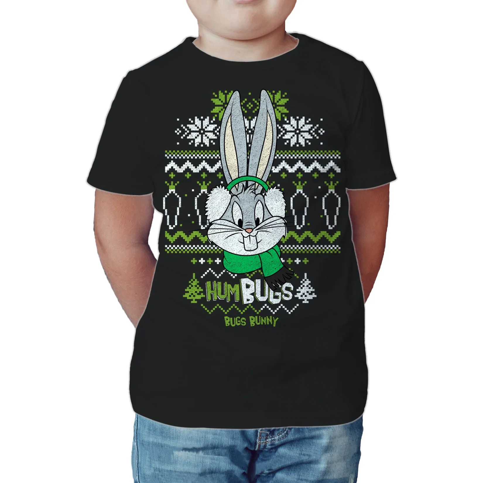 Looney Tunes Bugs Bunny Xmas HumBugs Official Kid's T-Shirt