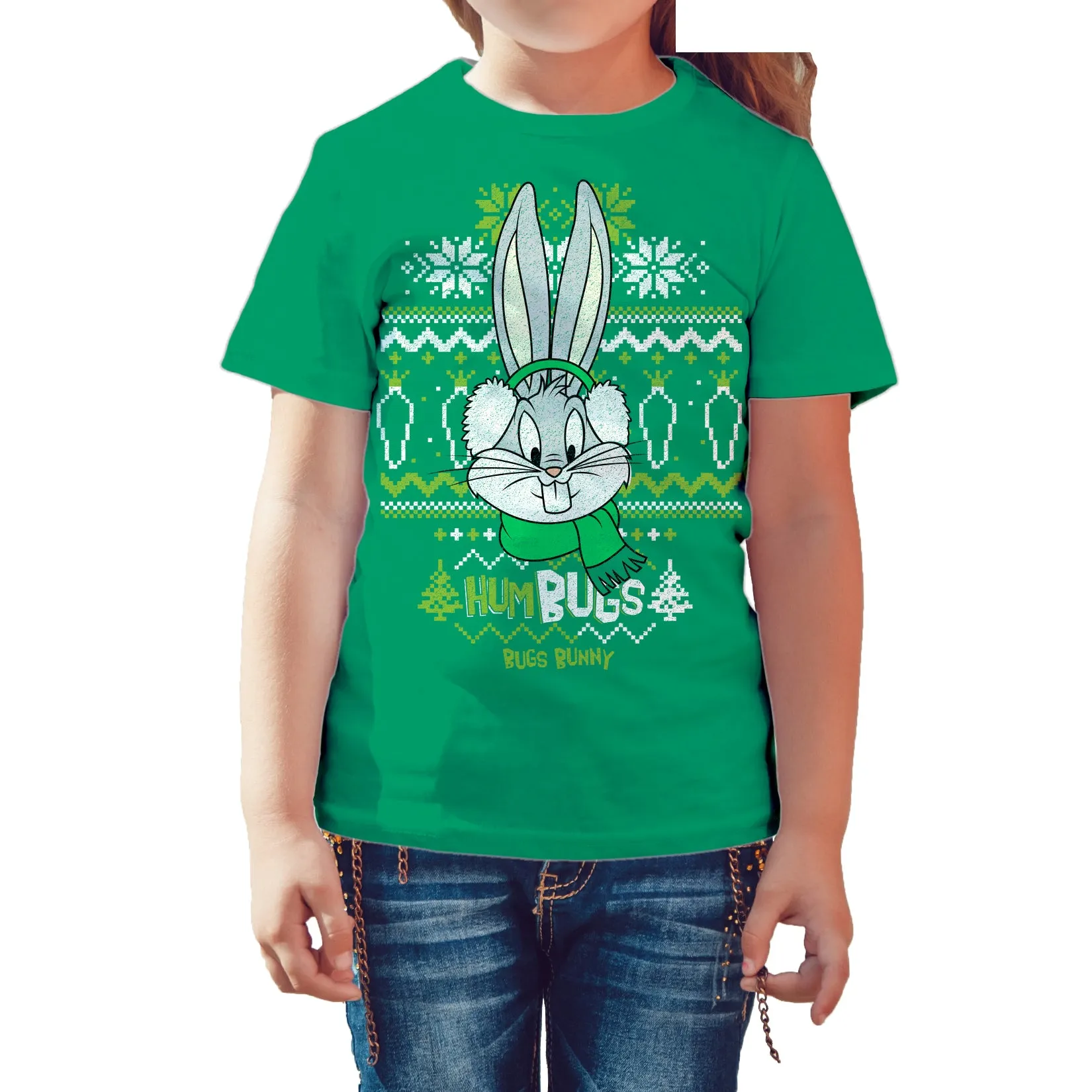 Looney Tunes Bugs Bunny Xmas HumBugs Official Kid's T-Shirt