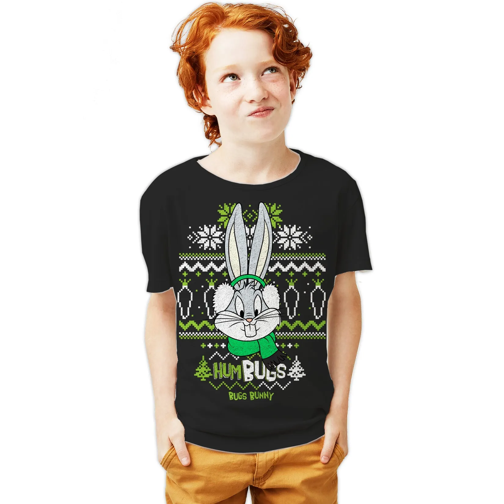 Looney Tunes Bugs Bunny Xmas HumBugs Official Youth T-Shirt