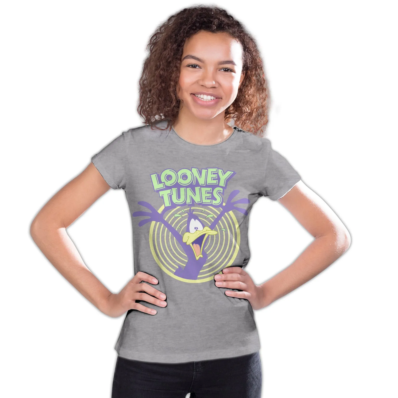 Looney Tunes Daffy Duck  Logo Crazy Official Youth T-shirt
