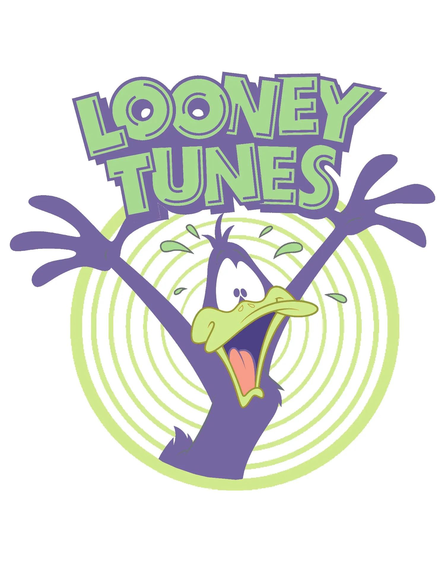 Looney Tunes Daffy Duck  Logo Crazy Official Youth T-shirt