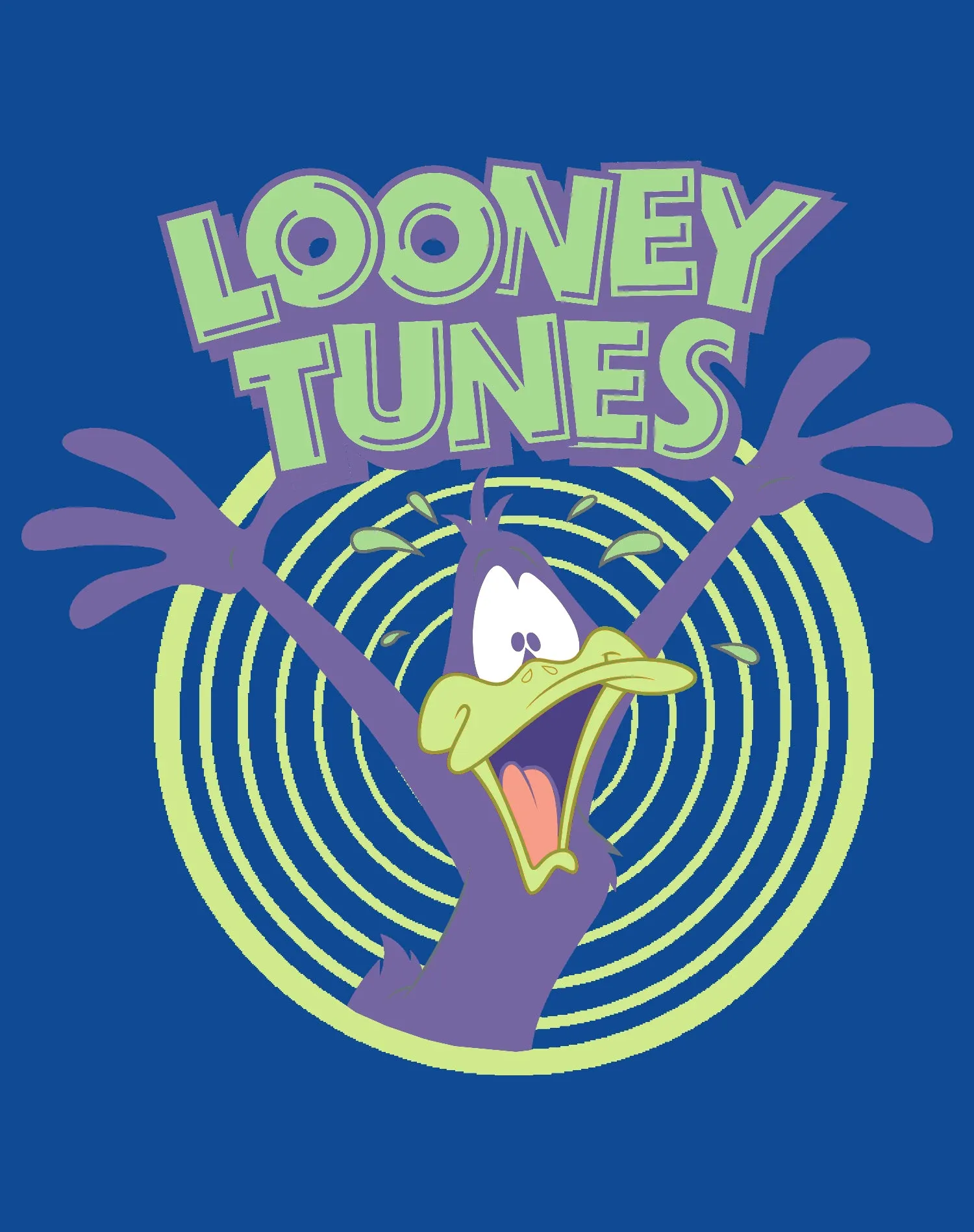 Looney Tunes Daffy Duck  Logo Crazy Official Youth T-shirt
