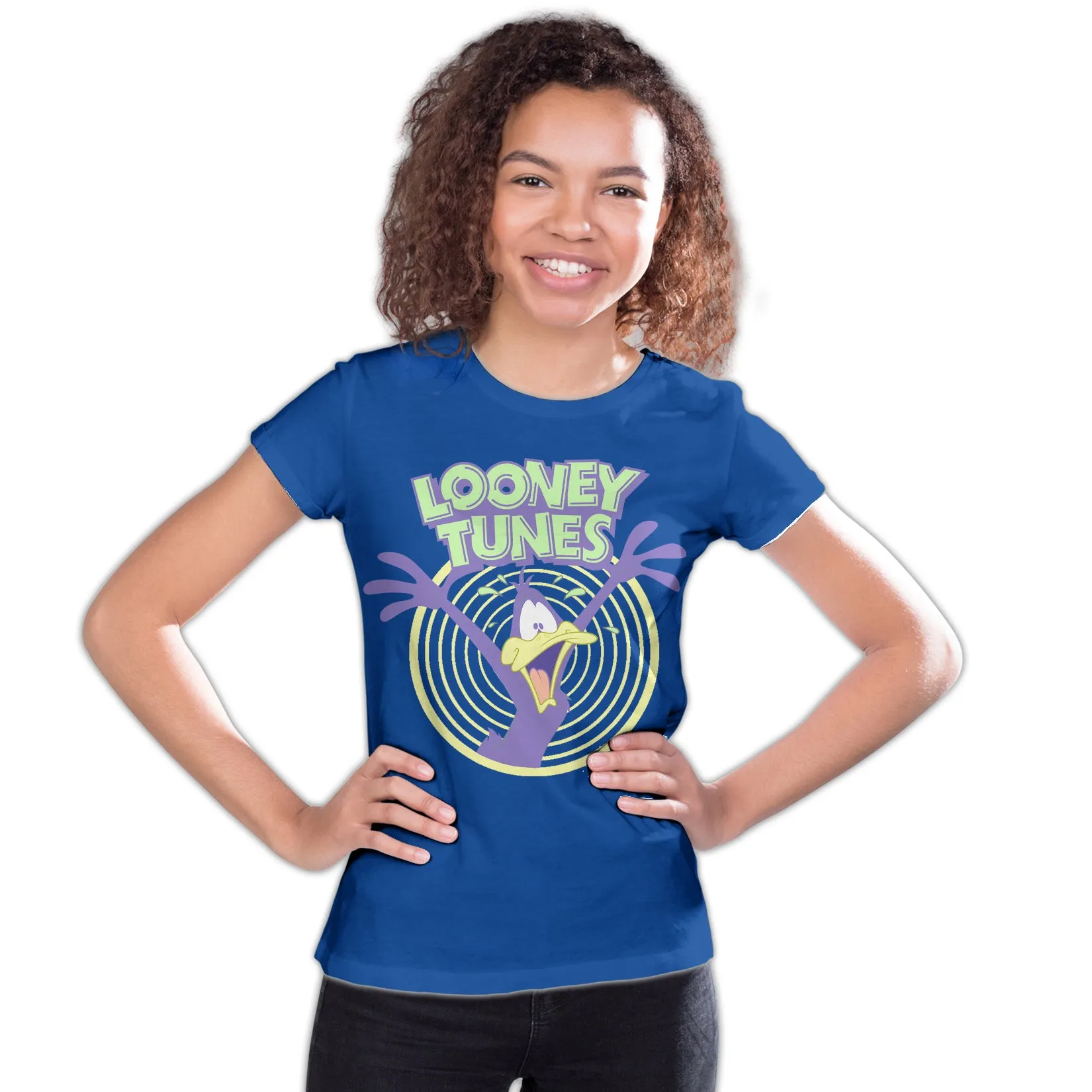 Looney Tunes Daffy Duck  Logo Crazy Official Youth T-shirt