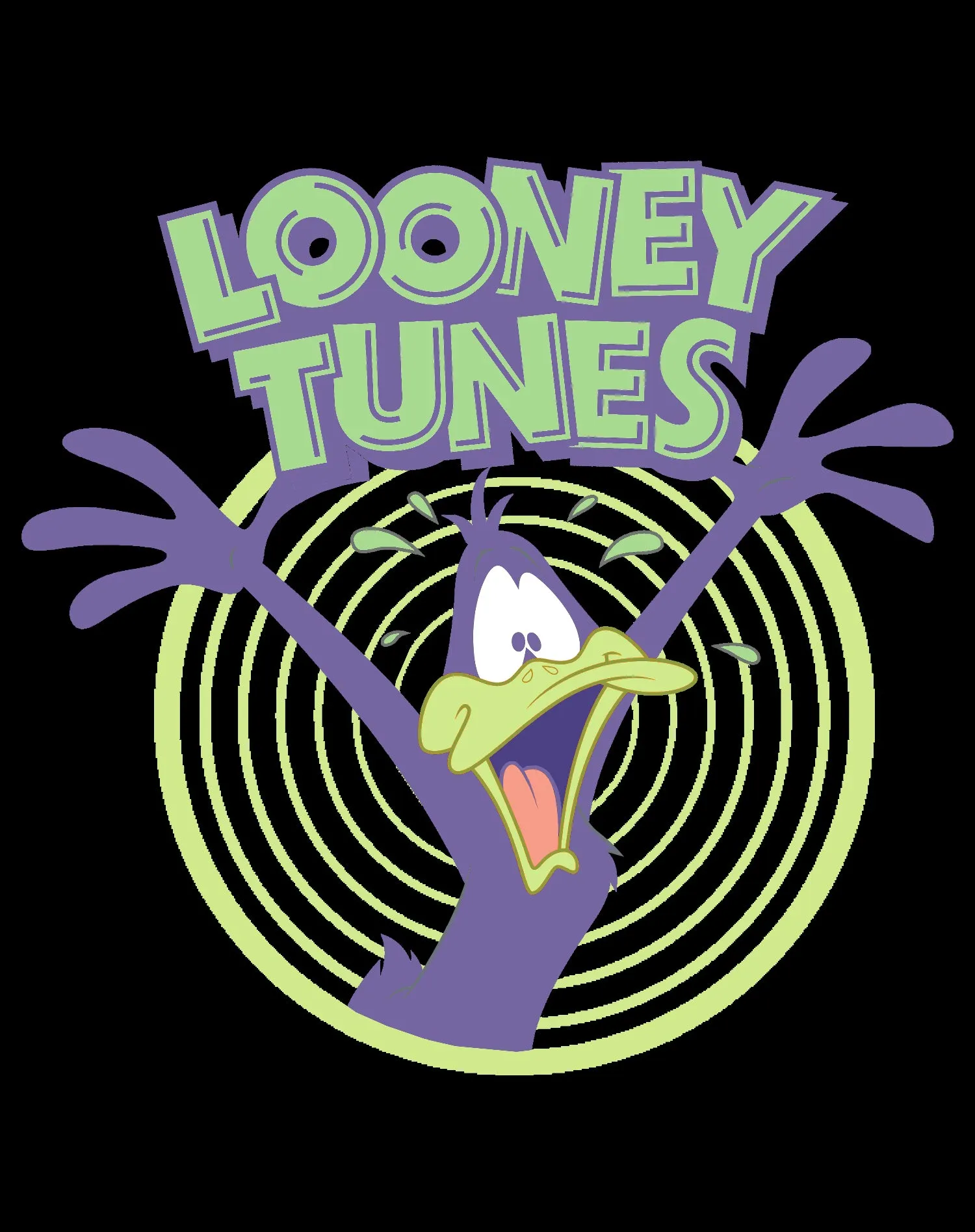 Looney Tunes Daffy Duck  Logo Crazy Official Youth T-shirt