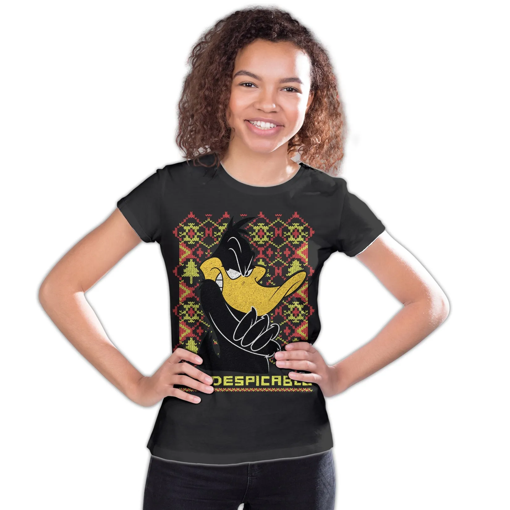 Looney Tunes Daffy Duck Xmas Despicable Official Youth T-Shirt