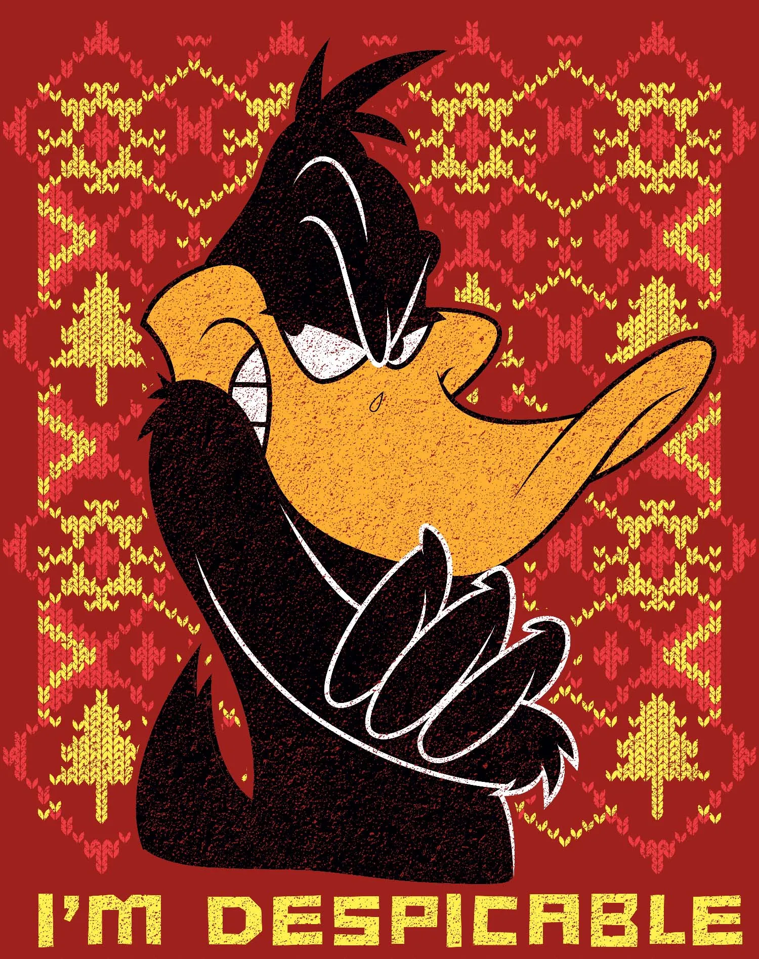 Looney Tunes Daffy Duck Xmas Despicable Official Youth T-Shirt