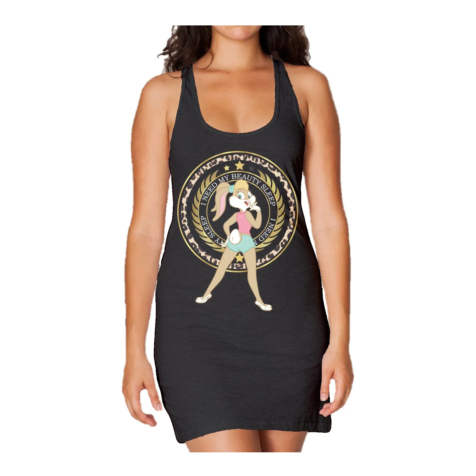 Looney Tunes Lola Bunny Beauty Sleep Official Women's Long Tank Dress