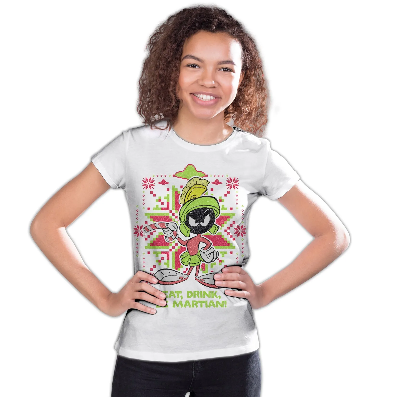 Looney Tunes Marvin Martian Xmas Eat Official Youth T-Shirt