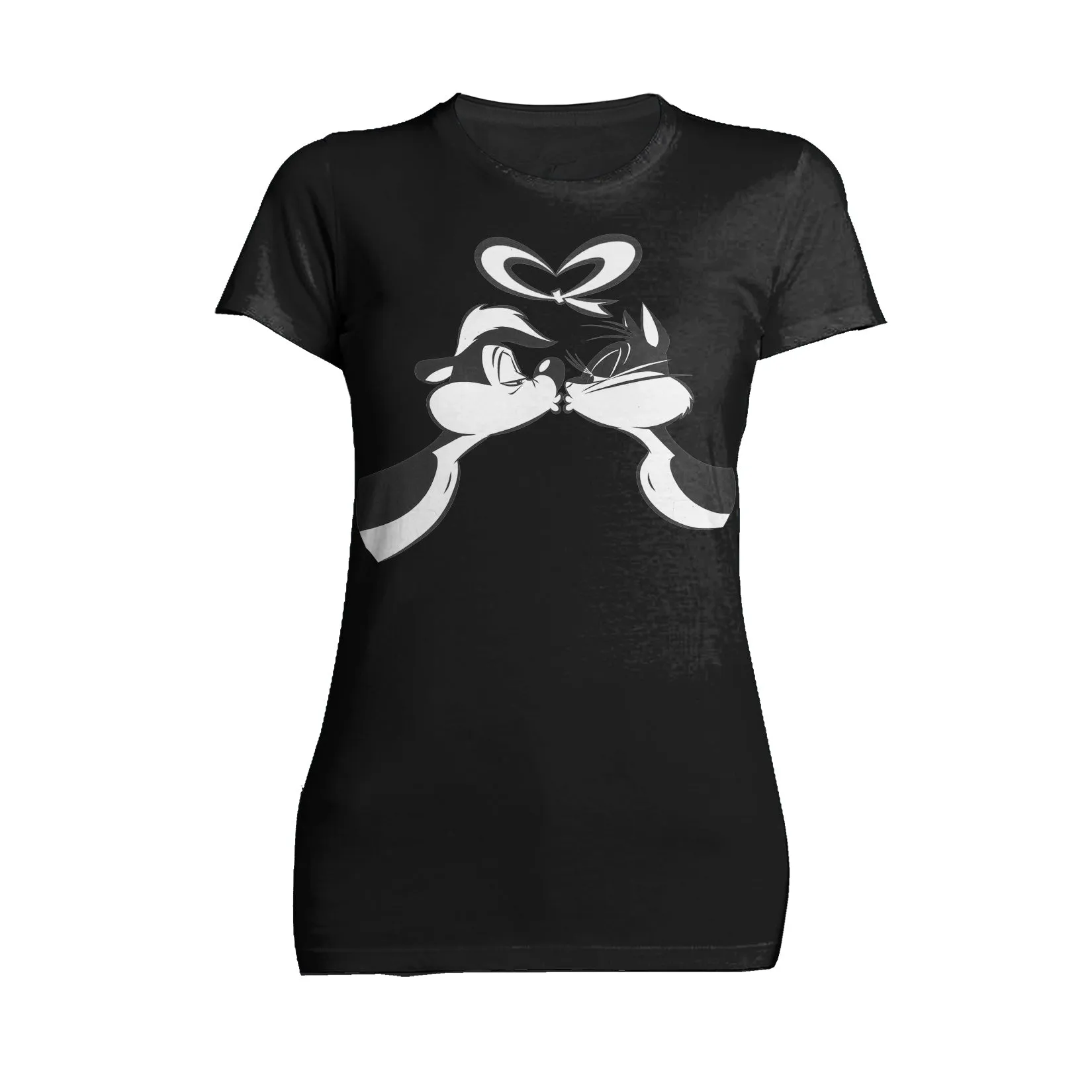 Looney Tunes Pepe Le Pew Valentines Kiss Official Women's T-Shirt