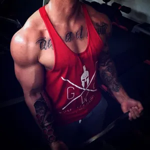 Loose Printed Special edition Trackable Men's Sports Vest Sling Casual Fashion