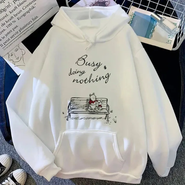 Loose sweatshirt with cartoon graphic print women's fashion
