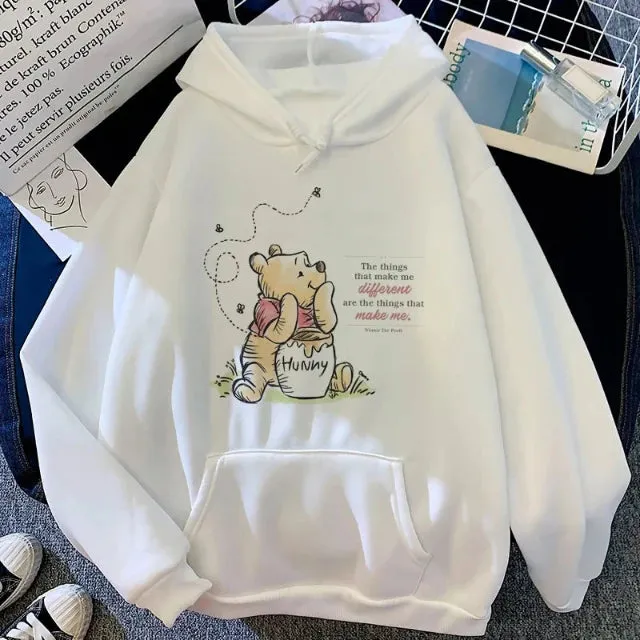 Loose sweatshirt with cartoon graphic print women's fashion