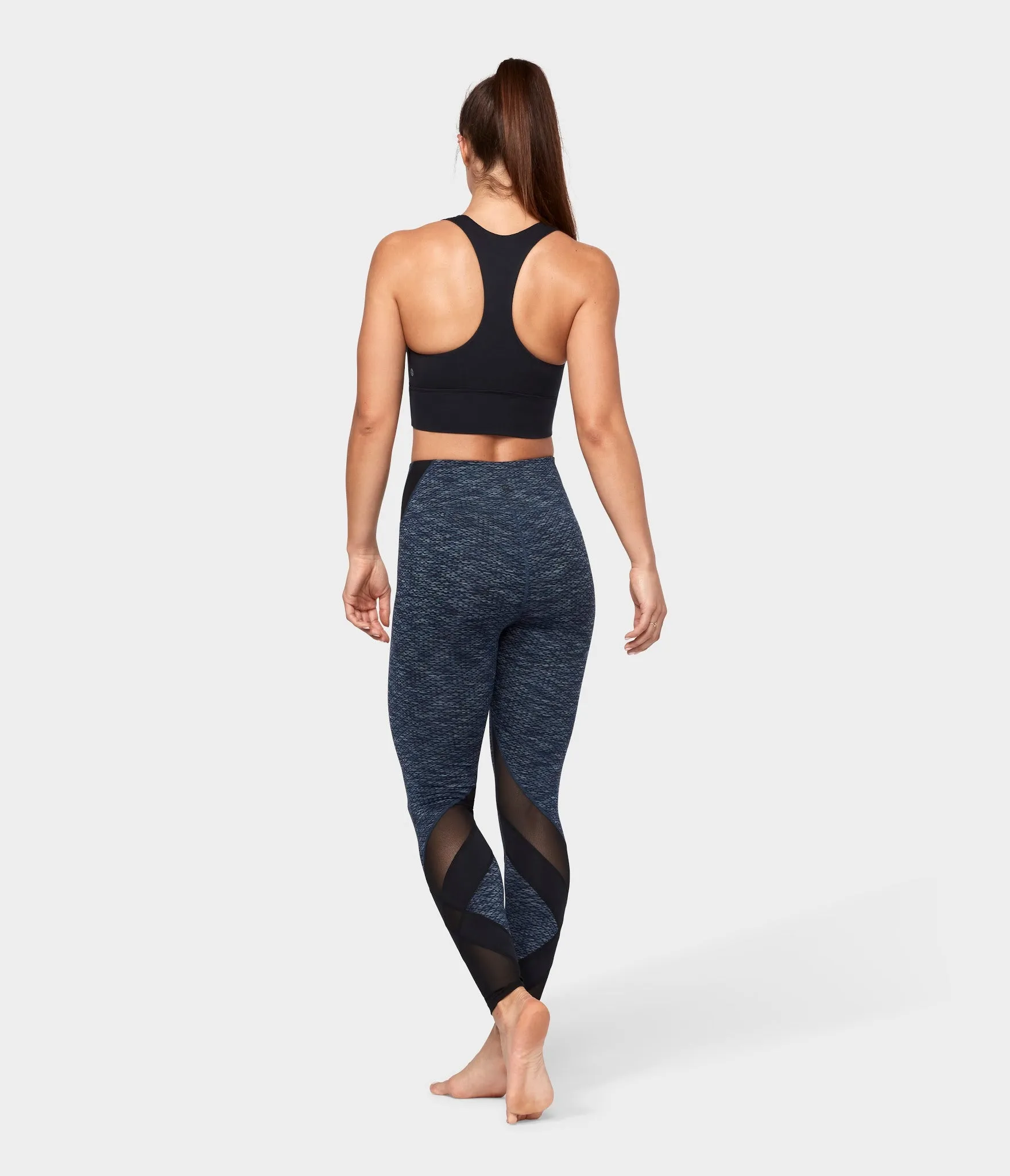 Manduka Apparel - Women's Movement Mesh Legging - Indigo Jacquard