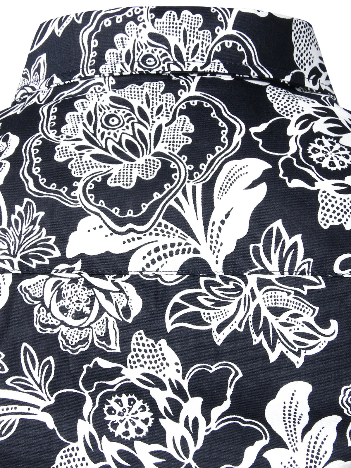 Men's Floral Cotton Casual Button Down Long Sleeve Shirt