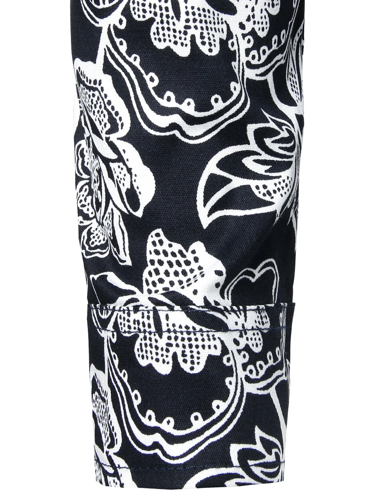 Men's Floral Cotton Casual Button Down Long Sleeve Shirt