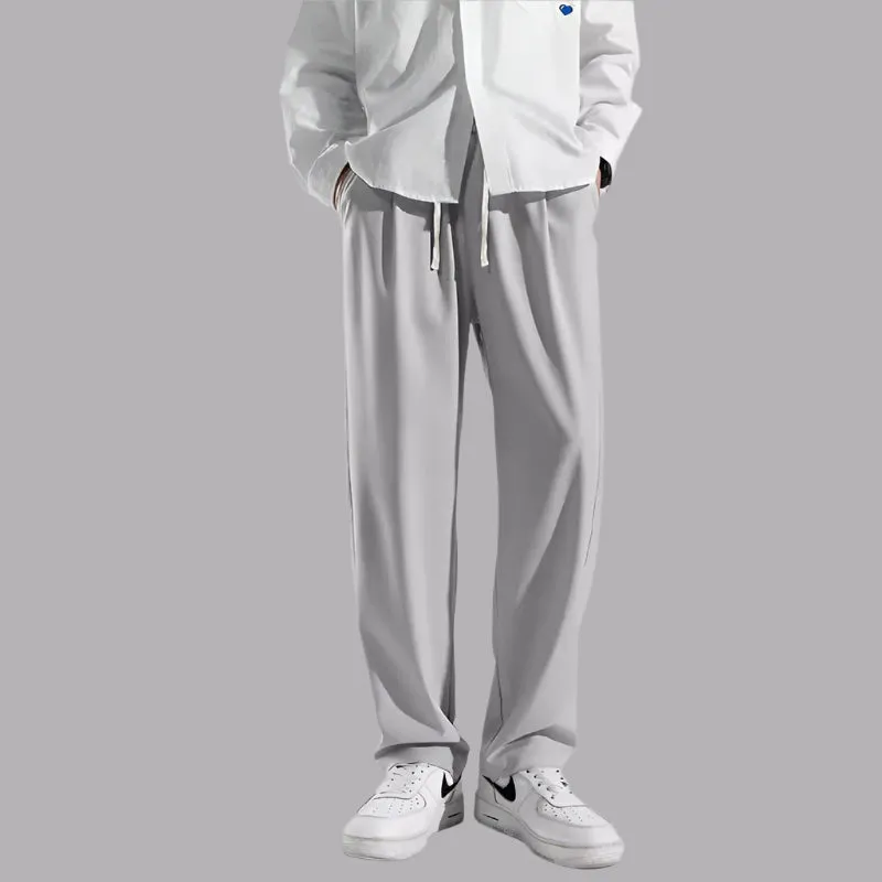 Men’s Straight Fit Drape Pants – Trendy, Light & Versatile