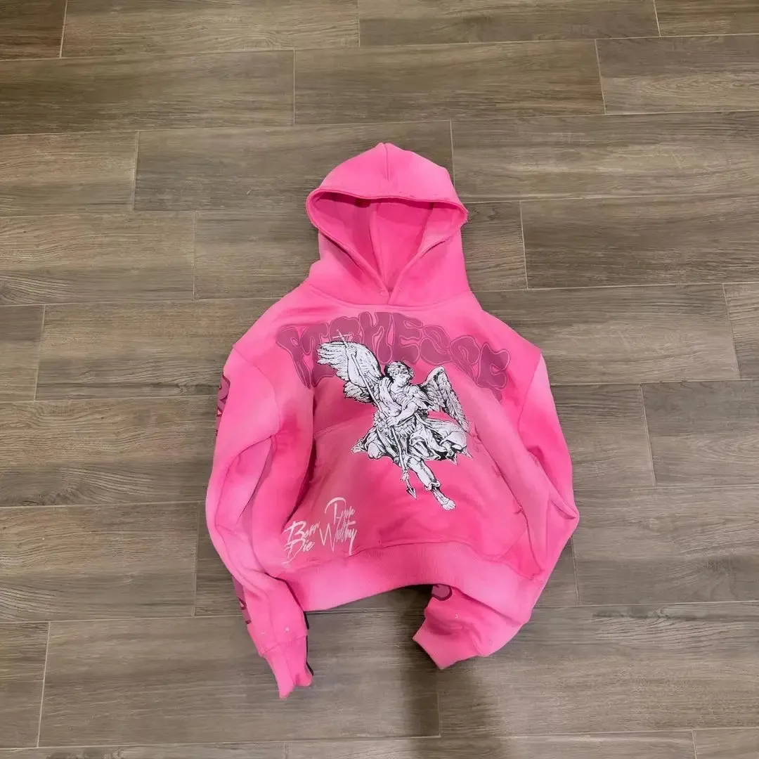 Men's Streetwear "Color Letter" Graphic Print Hoodies