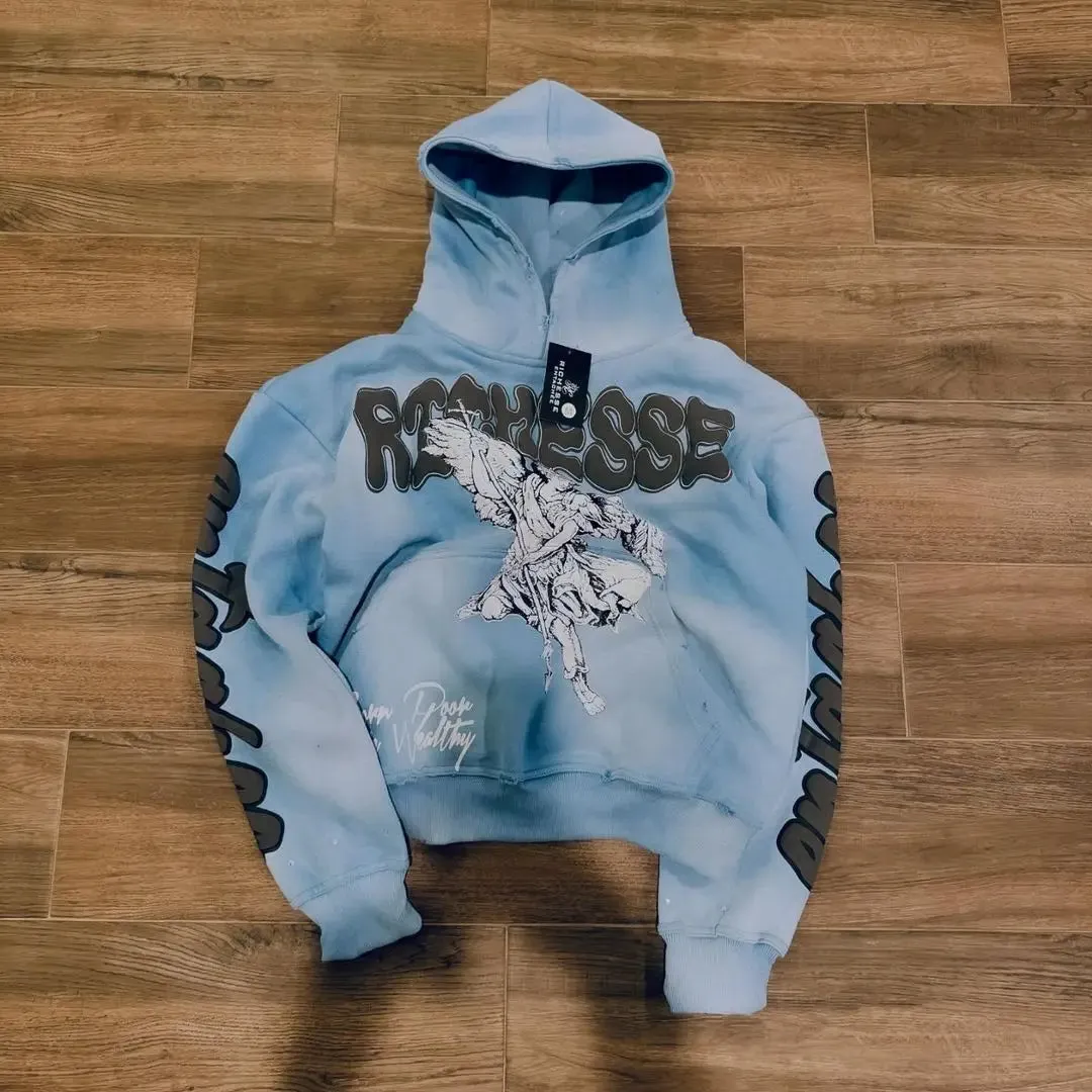 Men's Streetwear "Color Letter" Graphic Print Hoodies