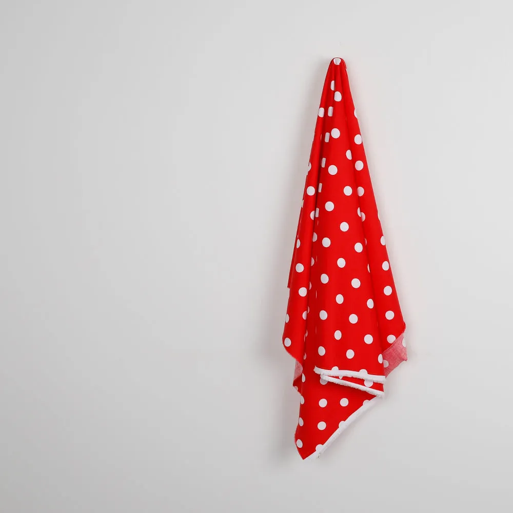 Minnie Spot Cotton / Rayon Twill - Red (pieces)