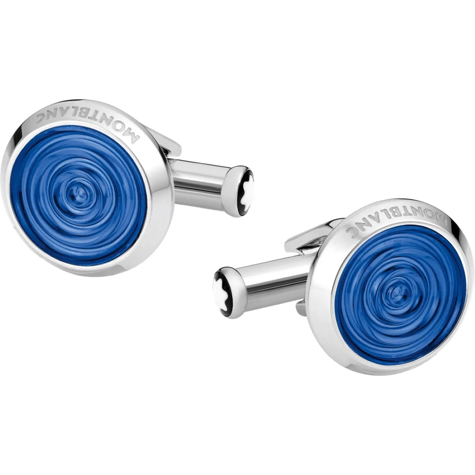 Montblanc Gemelli Urban Spirit steel with blue resin insert 116655