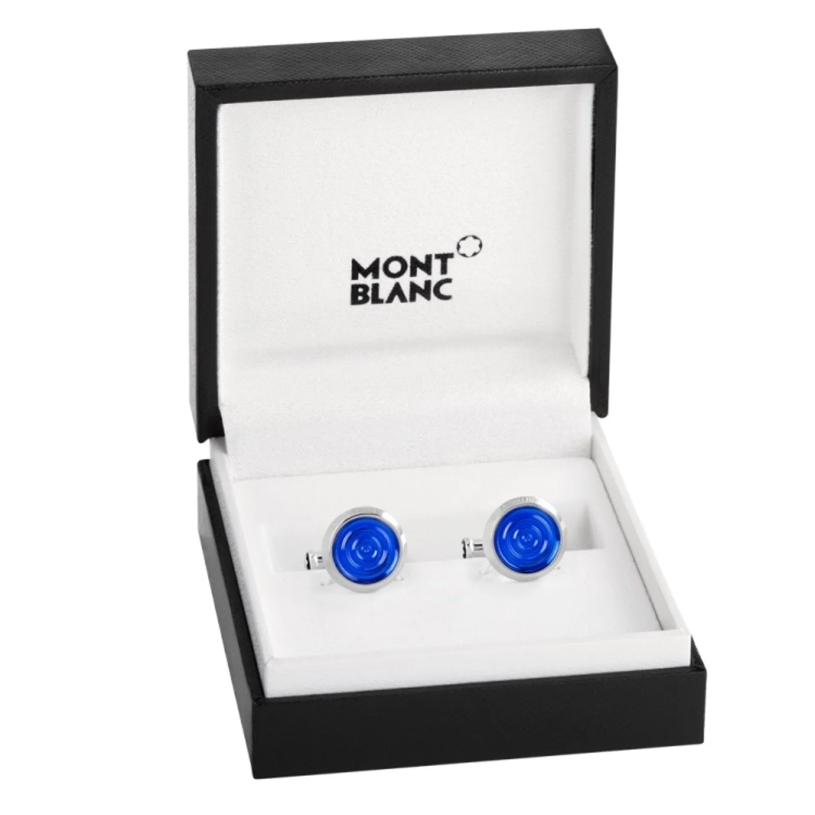 Montblanc Gemelli Urban Spirit steel with blue resin insert 116655