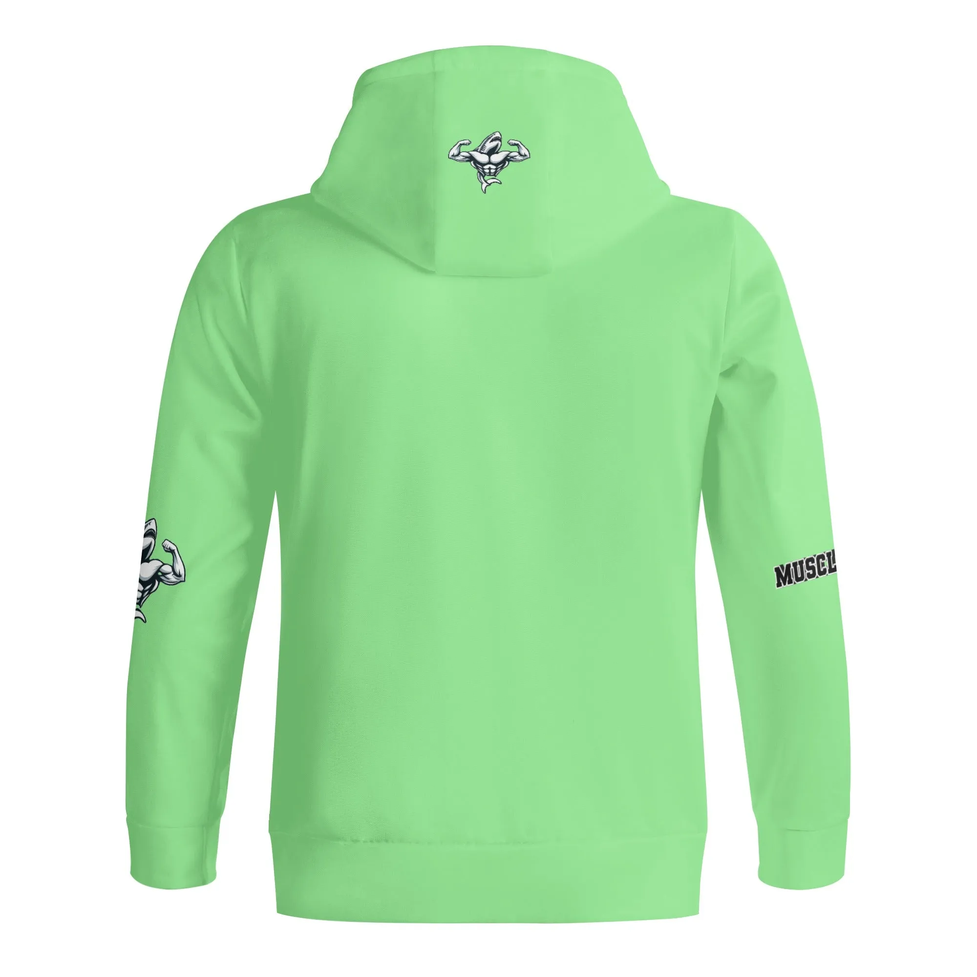 Muscle Body Zip Turtleneck Hoodie Streetwear