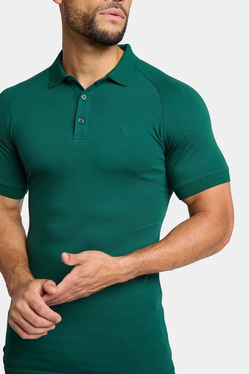 Muscle Fit Polo Shirt in Oxidised Green