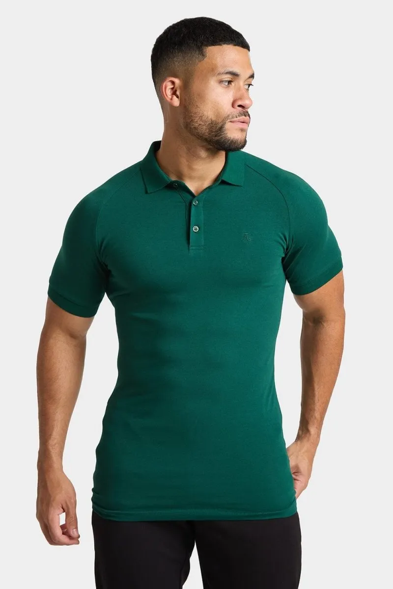 Muscle Fit Polo Shirt in Oxidised Green