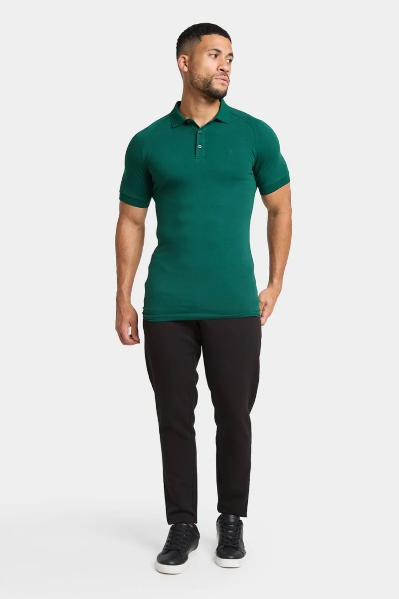 Muscle Fit Polo Shirt in Oxidised Green