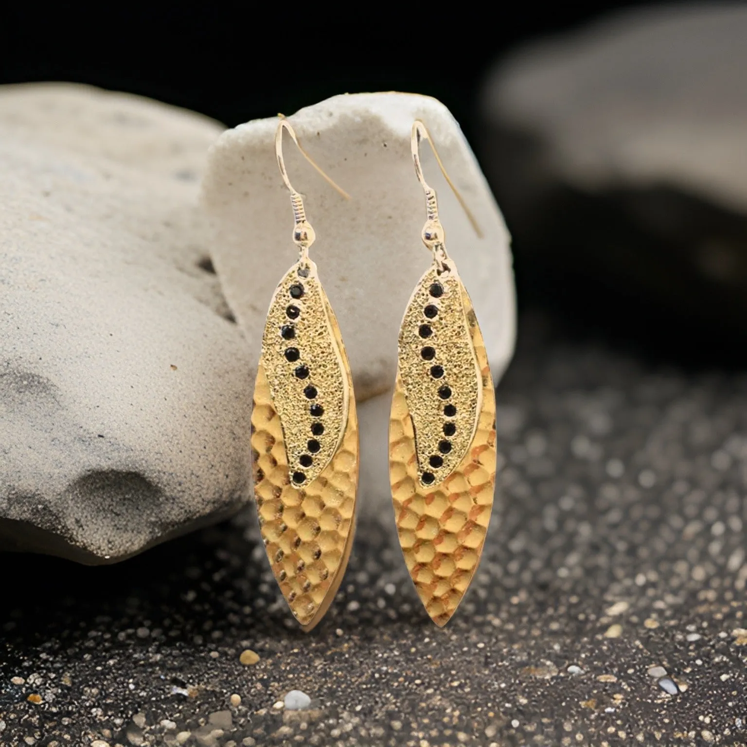 Navette Sun Rays Earrings