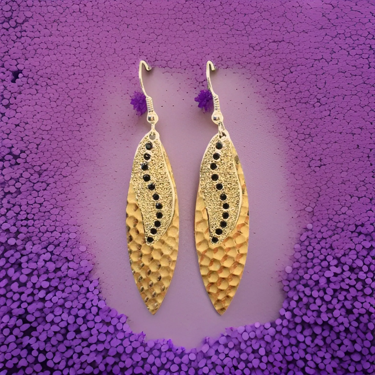 Navette Sun Rays Earrings