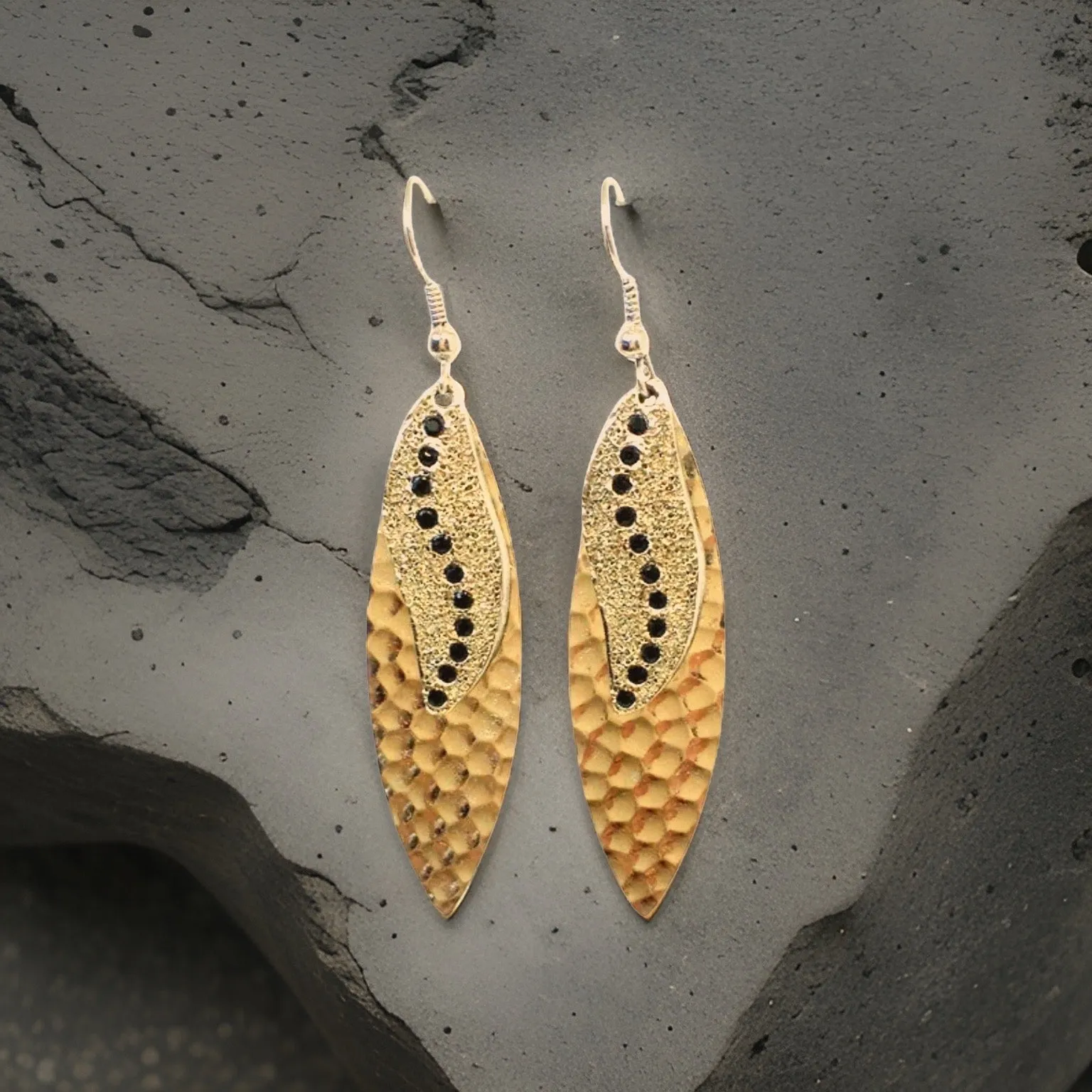 Navette Sun Rays Earrings