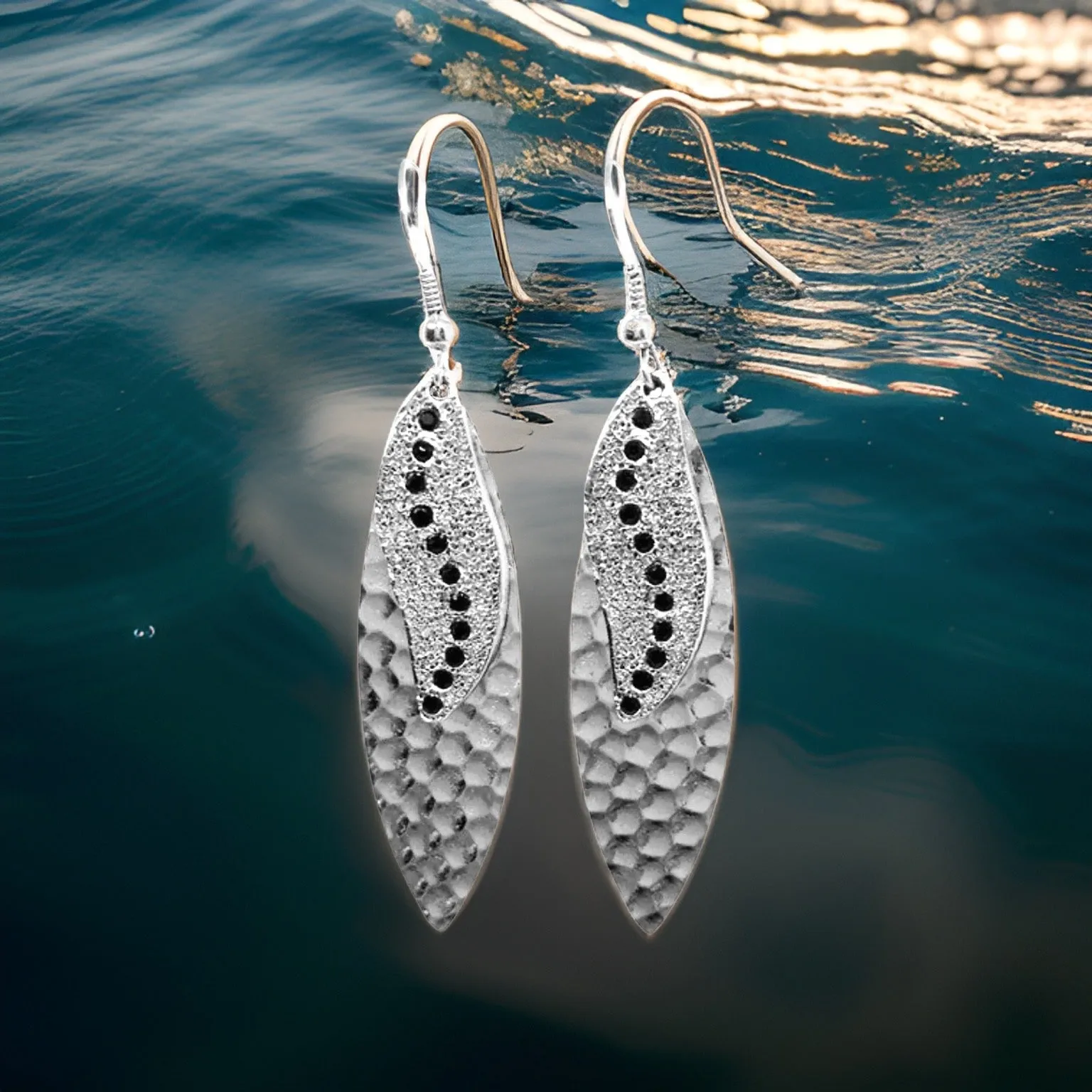 Navette Sun Rays Earrings