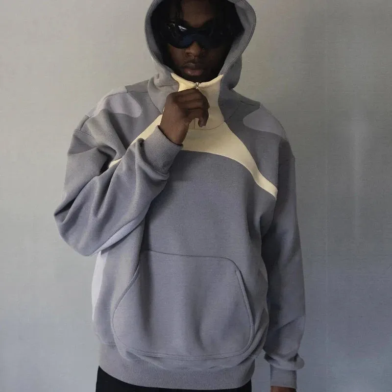 New American Patchwork Irregular Harajuku Pullover Y2K Hoodie